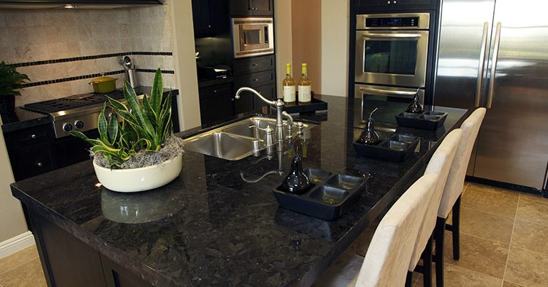 Black Granite Countertops Are the ‘Little Black Dress’ of Kitchen Remodeling